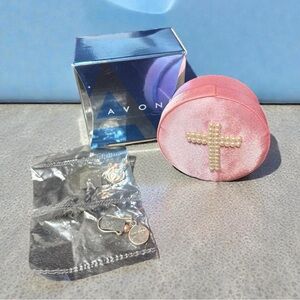 Avon Silver and Pink Earrings